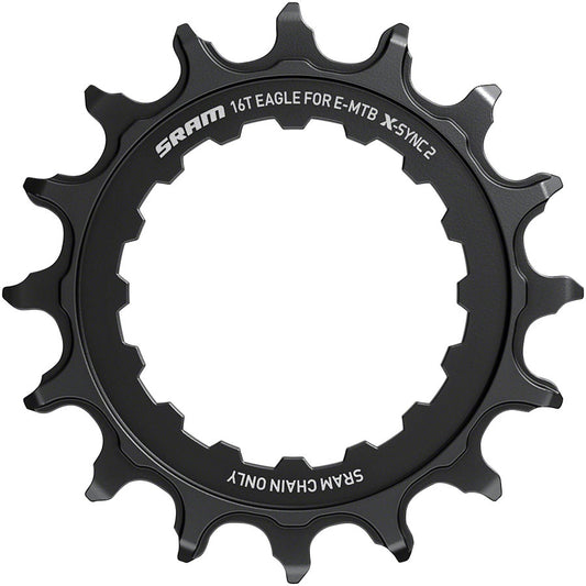 SRAM 16t Bosch Direct Mount 11/12-Speed X-Sync2 Eagle Chainring Black Chainrings SRAM   