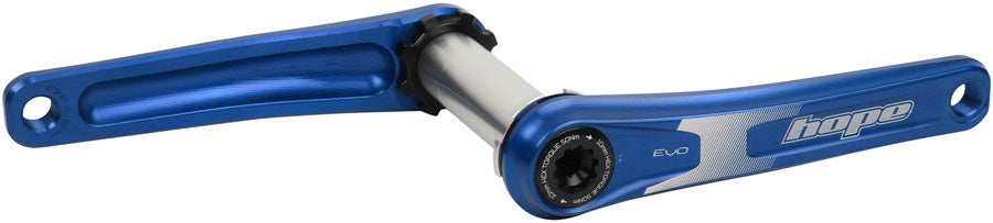 Hope Evo Crankset - 170mm Direct Mount 30mm Spindle For 135/142/141/148mm Rear Spacing Blue Cranksets and Arms Hope   