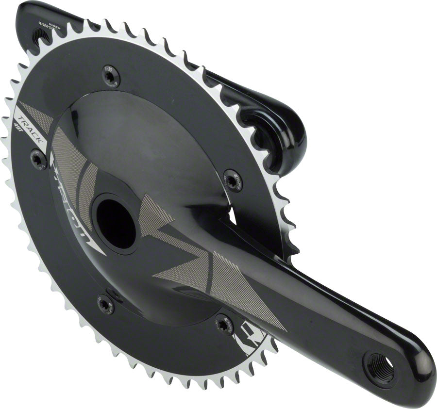 Vision Track Crankset - 170mm Single Speed 49t 144 BCD 386 EVO Spindle Interface BLK Cranksets and Arms Vision   