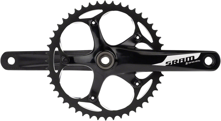 SRAM S-300 1.1 Courier Crankset - 165mm Single Speed 48t 130 BCD GXP Spindle Interface BLK Cranksets and Arms SRAM   