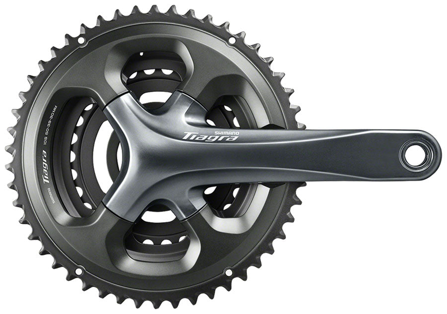 Shimano Tiagra FC-4703 Crankset - 175mm 10-Speed 50/39/30t 110/74 Asymmetric BCD Hollowtech II Spindle Interface Gray Cranksets and Arms Shimano   
