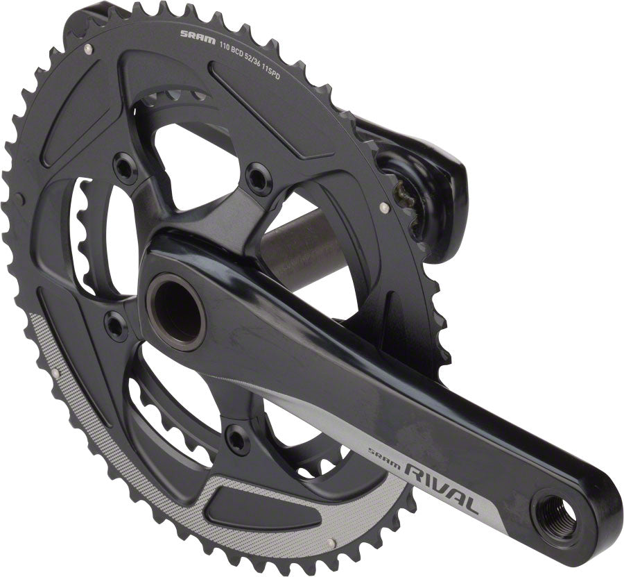 SRAM Rival 22 Crankset - 172.5mm 11-Speed 52/36t 110 BCD GXP Spindle Interface BLK Cranksets and Arms SRAM   