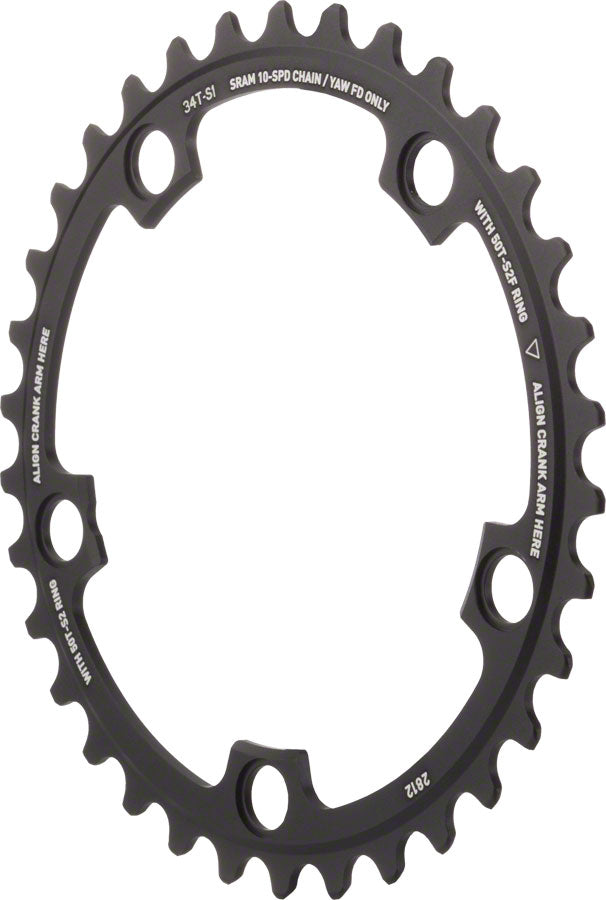 SRAM Red Yaw 34T 10-Speed 110mm Chainring Use with 50T Chainrings SRAM   