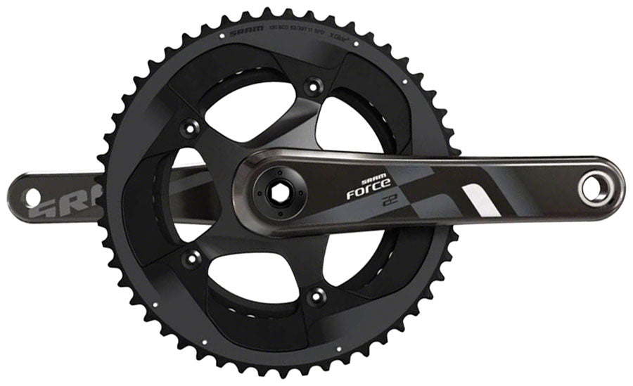 SRAM Force 22 Crankset - 172.5mm 11-Speed 53/39t 130 BCD GXP Spindle Interface BLK Cranksets and Arms SRAM   