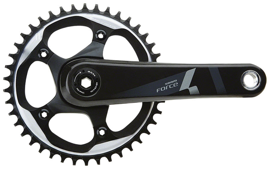SRAM Force 1 Crankset - 170mm 10/11-Speed 42t 110 BCD GXP Spindle Interface BLK Cranksets and Arms SRAM   