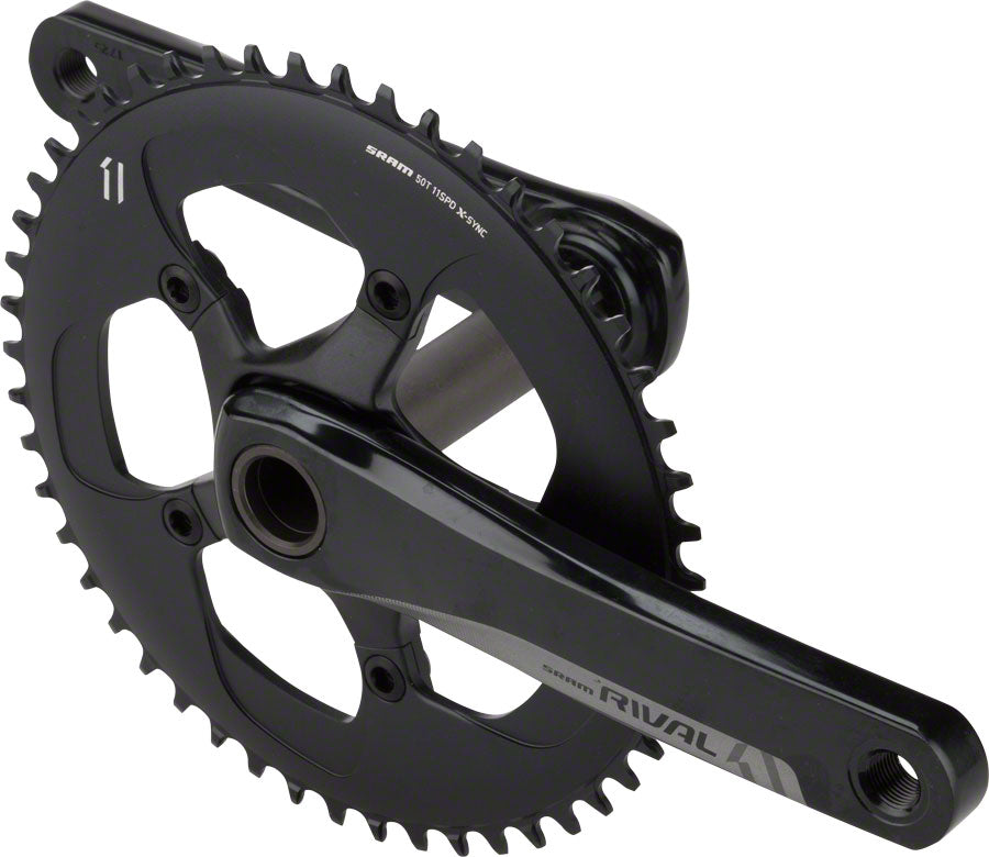 SRAM Rival 1 Crankset - 175mm 10/11-Speed 50t 110 BCD GXP Spindle Interface BLK Cranksets and Arms SRAM   