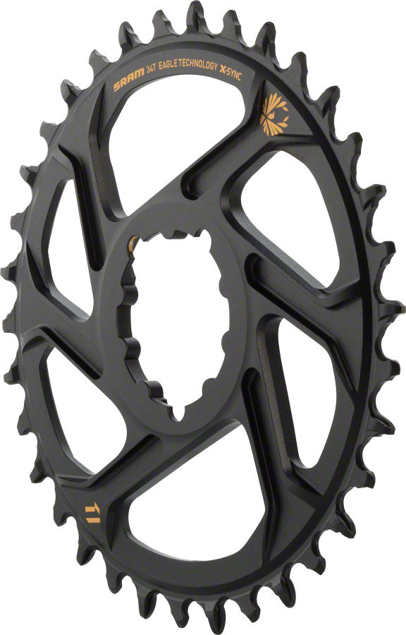 SRAM X-Sync 2 Eagle Direct Mount Chainring 34T Boost 3mm Offset Gold Logo Chainrings SRAM   