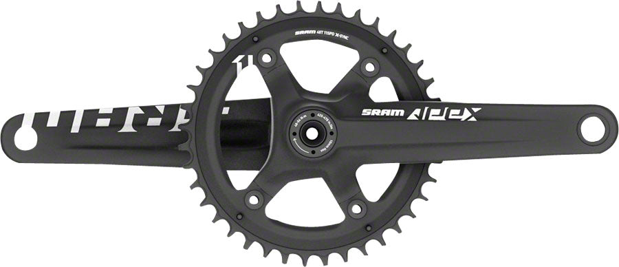 SRAM Apex 1 Crankset - 172.5mm 10/11-Speed 42t 110 Asymmetric BCD GXP Spindle Interface BLK Cranksets and Arms SRAM   