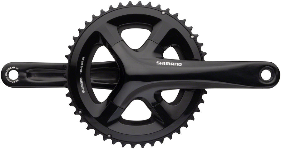 Shimano RS510 Crankset - 175mm 11-Speed 46/36t 110 BCD Hollowtech II Spindle Interface BLK Cranksets and Arms Shimano   