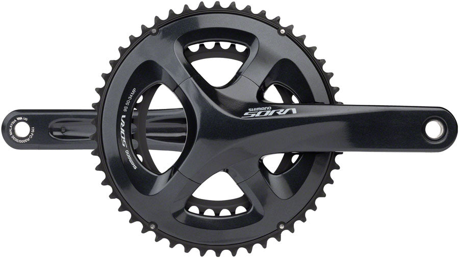Shimano Sora FC-R3000 Crankset - 165mm 9-Speed 50/34t 110 Asymmetric BCD Hollowtech II Spindle Interface Gray Cranksets and Arms Shimano   
