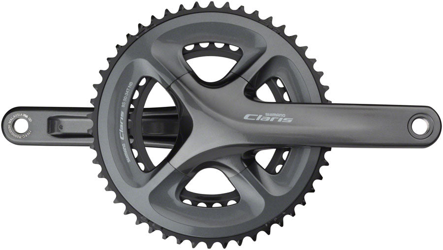 Shimano Claris FC-R2000 Crankset - 170mm 8-Speed 50/34t 110 BCD Hollowtech II Spindle Interface BLK Cranksets and Arms Shimano   