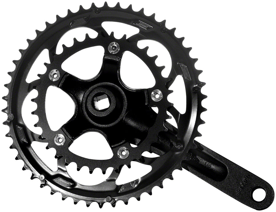 Samox R3s Crankset - 175mm 9-10-Speed 50/34t 110 bcd JIS Square Taper Black Cranksets and Arms SAMOX   