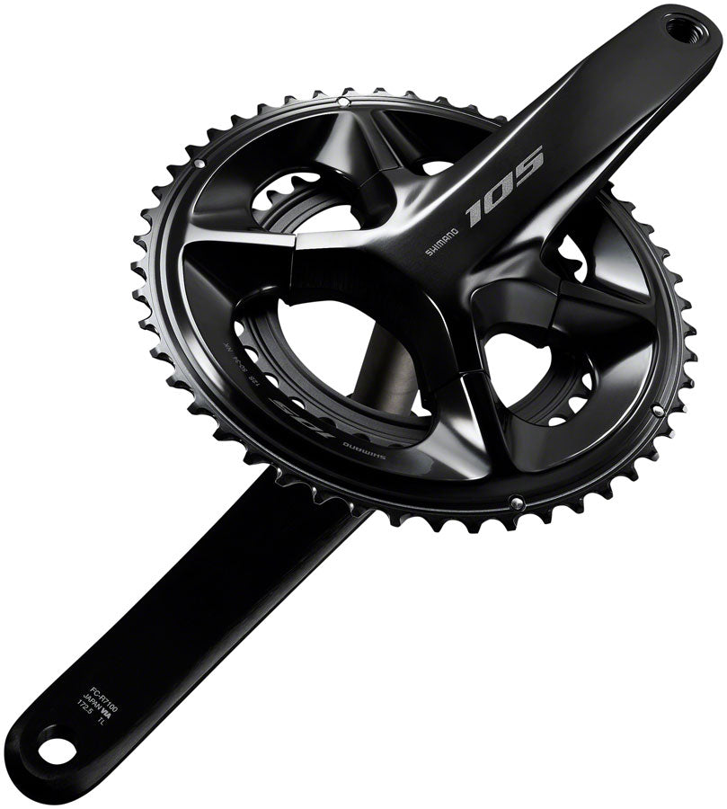 Shimano 105 FC-R7100 Crankset - 165mm 12-Speed 50/34t 110 Asymmetric BCD Hollowtech II Spindle Interface BLK Cranksets and Arms Shimano   