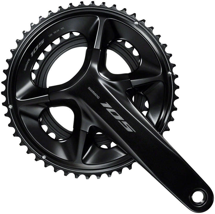 Shimano 105 FC-R7100 Crankset - 165mm 12-Speed 50/34t 110 Asymmetric BCD Hollowtech II Spindle Interface BLK Cranksets and Arms Shimano   