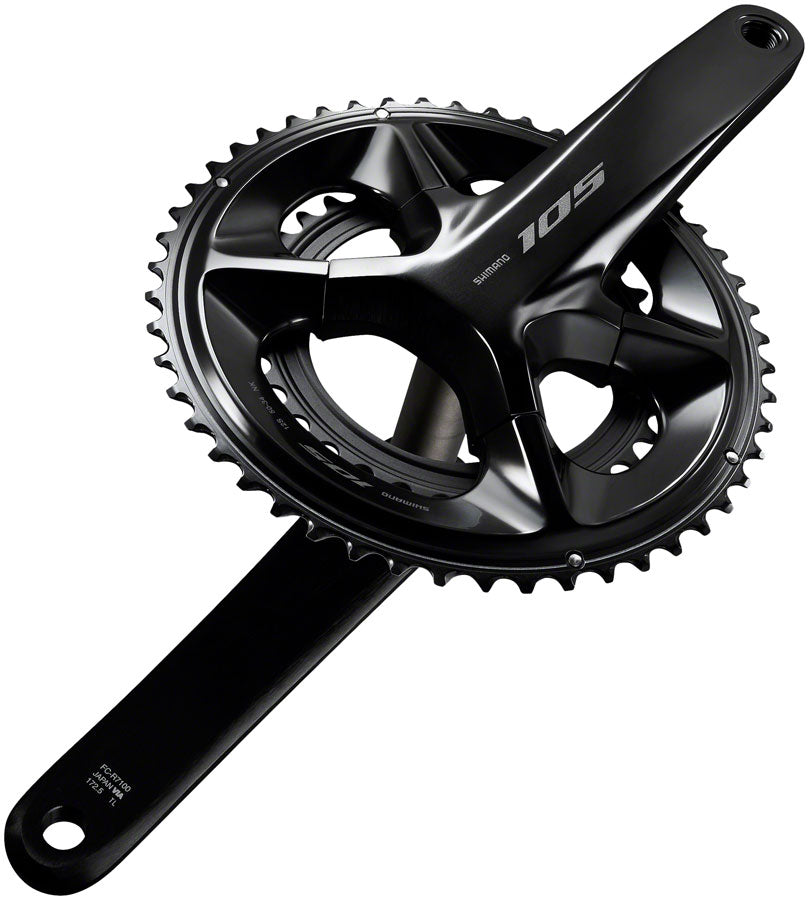 Shimano 105 FC-R7100 Crankset - 175mm 12-Speed 50/34t 110 Asymmetric BCD Hollowtech II Spindle Interface BLK Cranksets and Arms Shimano   