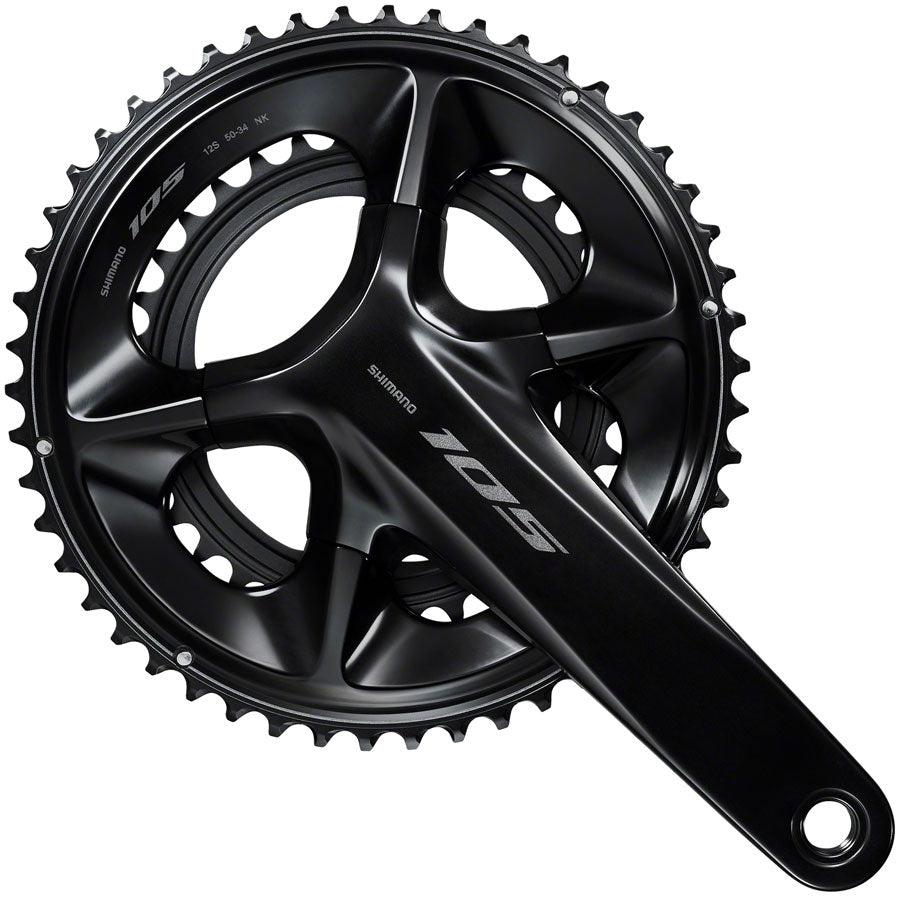 Shimano 105 FC-R7100 Crankset - 175mm 12-Speed 50/34t 110 Asymmetric BCD Hollowtech II Spindle Interface BLK Cranksets and Arms Shimano   