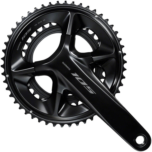 Shimano 105 FC-R7100 Crankset - 160mm 12-Speed 50/34t 110 Asymmetric BCD Hollowtech II Spindle Interface BLK Cranksets and Arms Shimano   