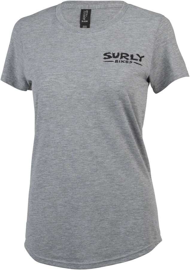 Surly The Ultimate Frisbee Womens T-Shirt - Gray Large Shirts Surly   