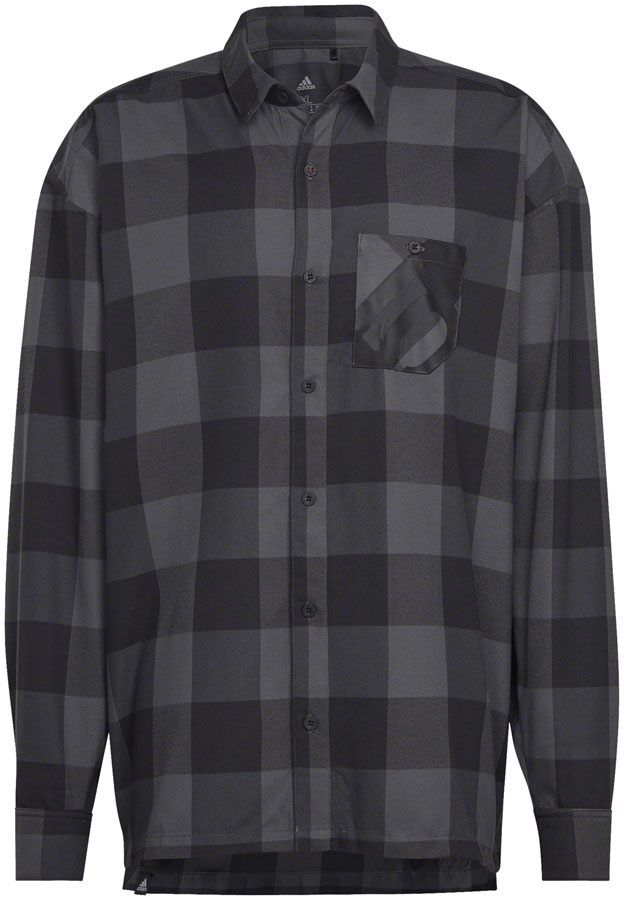 Five Ten Long Sleeve Flannel Shirt - Gray/Black Small Shirts Five Ten   
