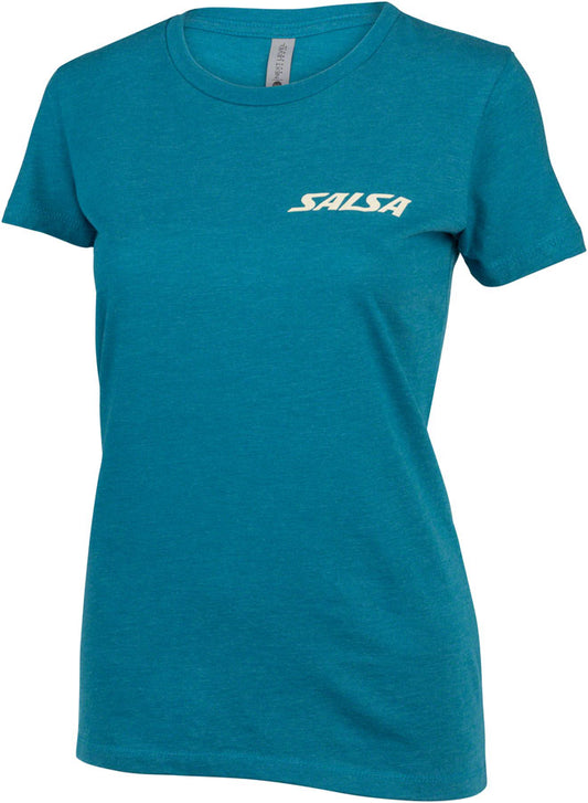 Salsa Womens Campout T-Shirt - Large Teal Shirts Salsa   