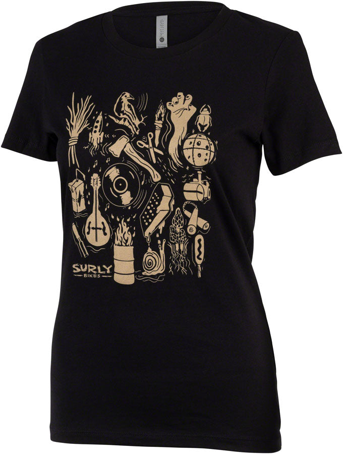 Surly Stamp Collection Womens T-Shirt - Black Large Shirts Surly   