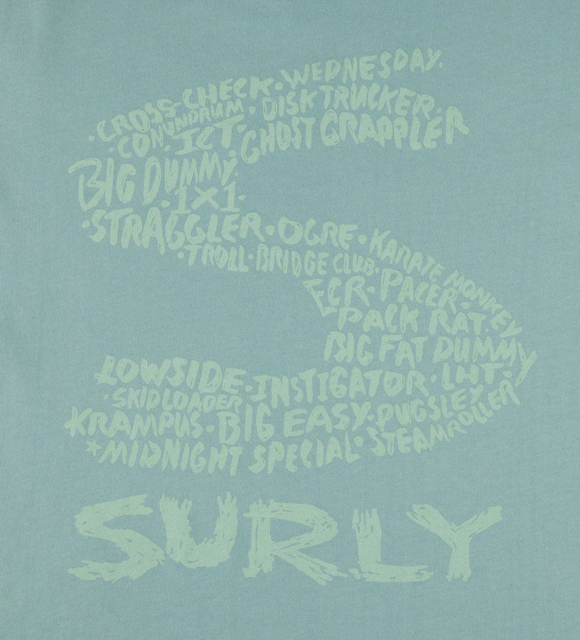 Surly Steel Consortium Womens T-Shirt - Dusty Blue Small Shirts Surly   