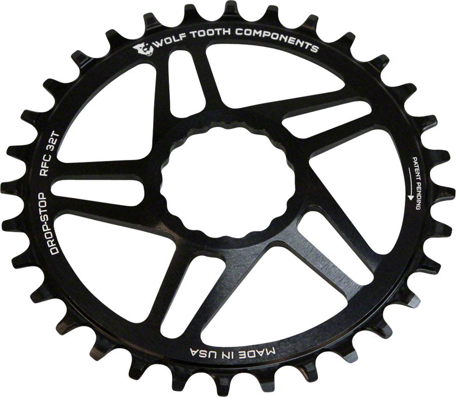 Wolf Tooth Direct Mount Chainring - 34t RaceFace/Easton CINCH Direct Mount Drop-Stop A 6mm Offset BLK Chainrings Wolf Tooth   