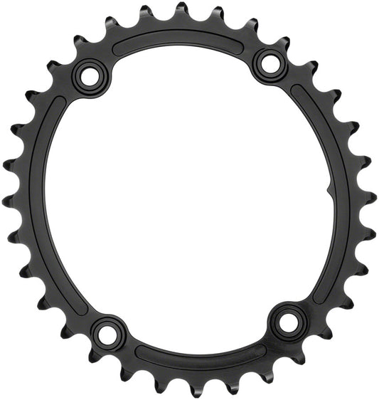 absoluteBLACK Premium Sub-Compact Oval 110 BCD Road Inner Chainring - 32t 110 Shimano Asymmetric BCD 4-Bolt BLK Chainrings Absolute Black   