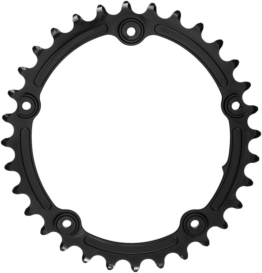 absoluteBLACK Premium Sub-Compact Oval 110 BCD Road Inner Chainring - 32t 110 BCD 5-Bolt BLK Chainrings Absolute Black   