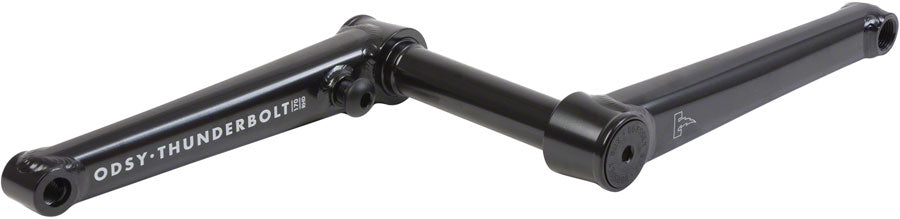 Odyssey Thunderbolt Crankset - 175mm Left Hand Drive Rust Proof Black BMX Cranksets Odyssey   