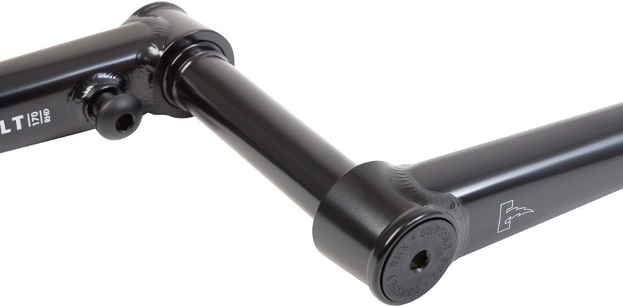 Odyssey Thunderbolt Crankset - 175mm Left Hand Drive Rust Proof Black BMX Cranksets Odyssey   