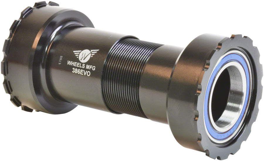 Wheels Manufacturing 386EVO Bottom Bracket - ABEC-3 Bearings For 24mm Shimano Cranks BLK Bottom Brackets Wheels Manufacturing   