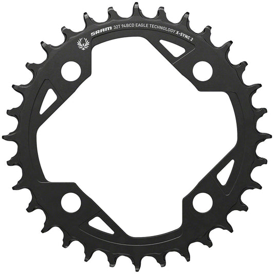 SRAM X-SYNC 2 Eagle E-MTB Chainring - 32t 94 BCD Aluminum Black Chainrings SRAM   