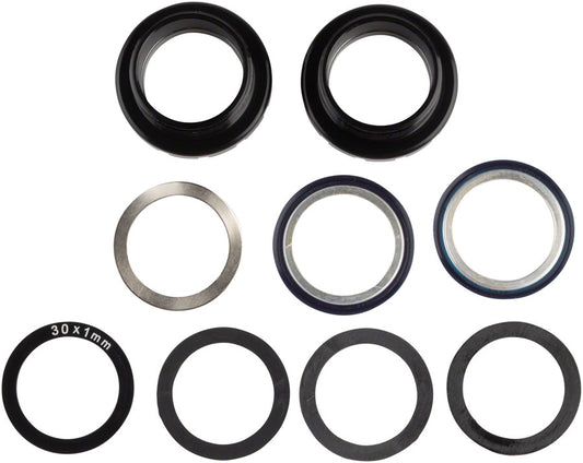 Enduro Italian Bottom Bracket - Italian Threaded For 30mm Spindles Angular Contact Bearings BLK Bottom Brackets Enduro   