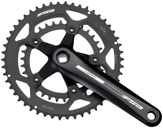 Full Speed Ahead Vero Compact Crankset - 172.5mm 9-Speed 50/34t 110 BCD Square Taper JIS Spindle Interface BLK Cranksets and Arms FSA   
