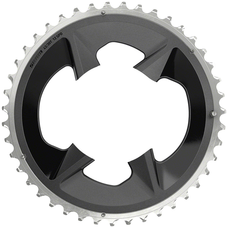 SRAM Rival Wide 2x12-Speed Outer Chainring - 43t 94 BCD BLK For use 30t Inner Chainrings SRAM   