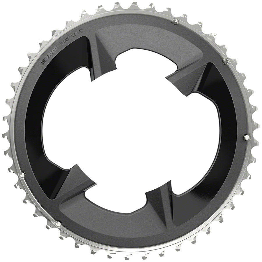 SRAM Rival 2x12-Speed Outer Chainring - 46t 107 BCD BLK For use 33t Inner Chainrings SRAM   