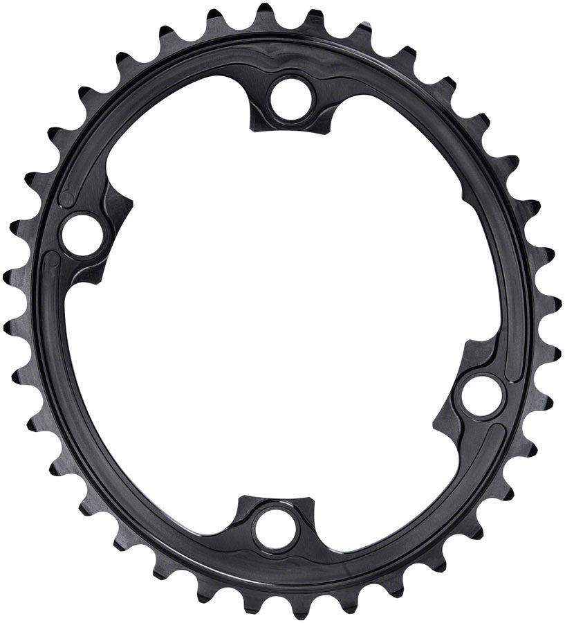 absoluteBLACK Premium Oval 110 BCD Road Inner Chainring Shimano Dura-Ace 9000 - 36t 110 Shimano Asymmetric BCD 4-Bolt BLK Chainrings Absolute Black   