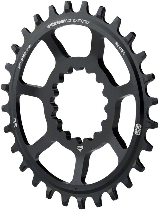 e*thirteen Direct Mount SL Guidering - 10/11/12-speed 30T Narrow Wide Black Chainrings E*thirteen   