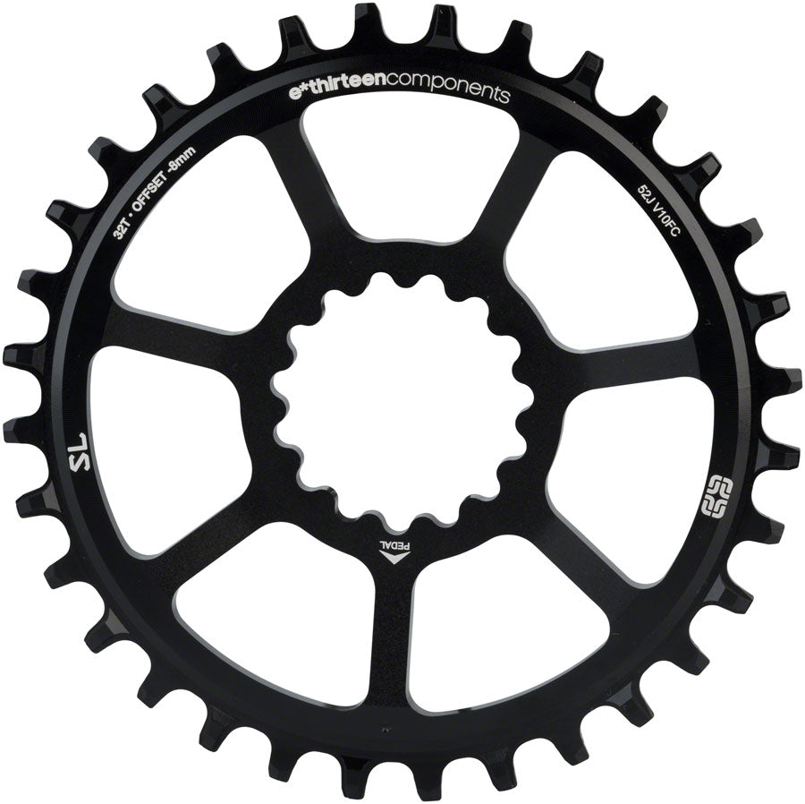e*thirteen Direct Mount SL Guidering - 10/11/12-speed 32T Narrow Wide Black Chainrings E*thirteen   