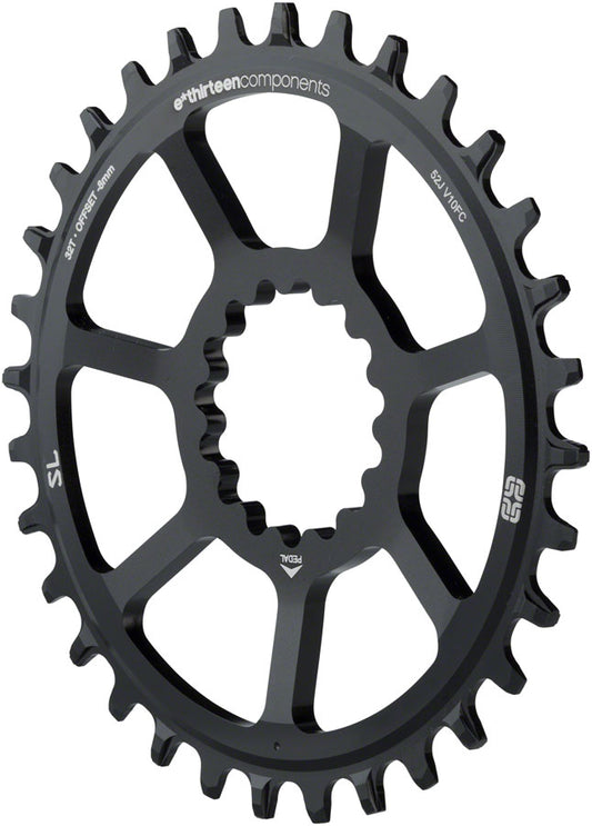 e*thirteen Direct Mount SL Guidering - 10/11/12-speed 32T Narrow Wide Black Chainrings E*thirteen   