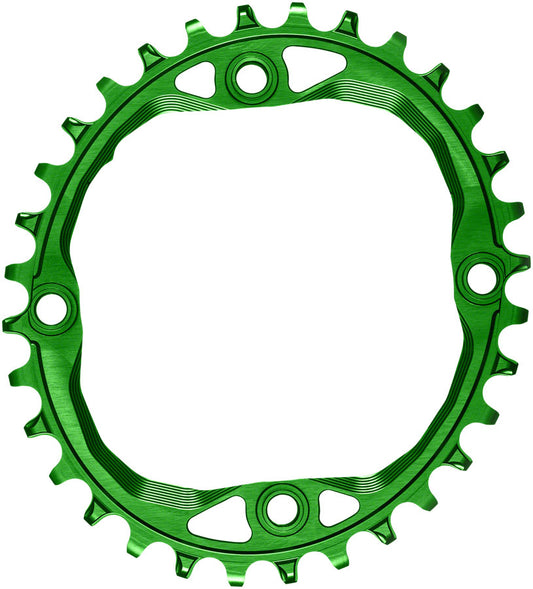 absoluteBLACK Oval 104 BCD Chainring - 32t 104 BCD 4-Bolt Narrow-Wide Green Chainrings Absolute Black   