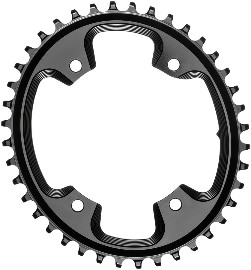 absoluteBLACK Oval 110 BCD CX Chainring - 40t 110 Shimano Asymmetric BCD 4-Bolt Narrow-Wide BLK Chainrings Absolute Black   