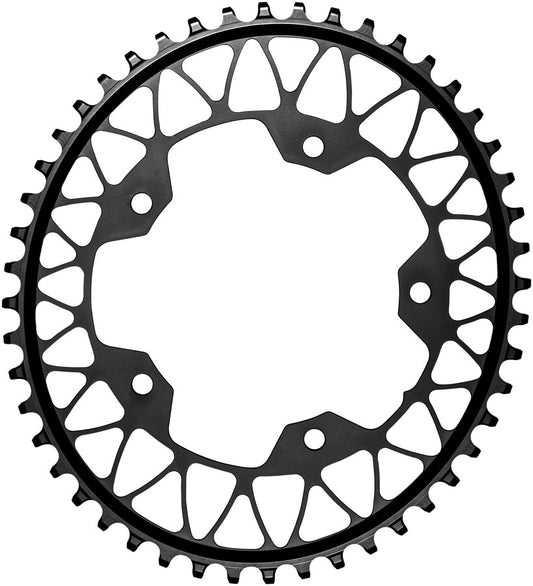 absoluteBLACK Oval 110 BCD Gravel Chainring - 48t 110 BCD 5-Bolt Narrow-Wide BLK Chainrings Absolute Black   