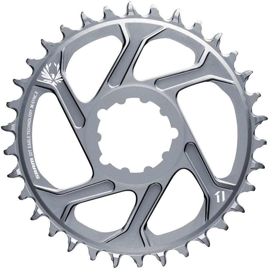 SRAM X-Sync 2 Eagle Direct Mount Chainring - 32 Tooth 3mm Boost Offset 12-Speed Polar Grey Chainrings SRAM   