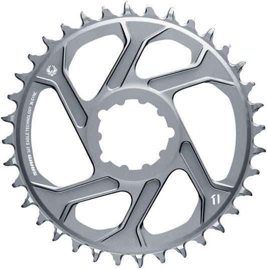 SRAM 34T X-Sync 2 Direct Mount Eagle Chainring 3mm Boost Offset Polar Gray Chainrings SRAM   