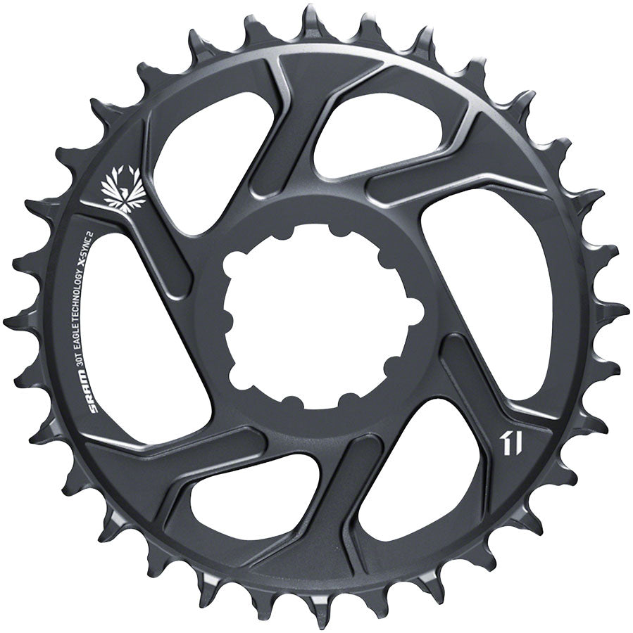 SRAM 30T X-Sync 2 Direct Mount Eagle Chainring 3mm Boost Offset Lunar Gray Chainrings SRAM   