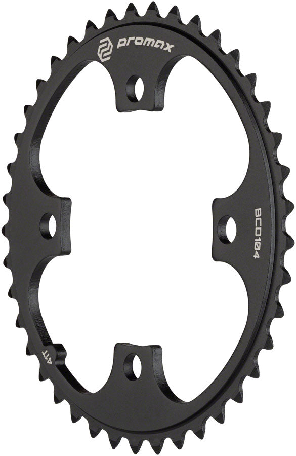 Promax 4-Bolt Chainring - 41t 104 BCD Black Chainrings Promax   