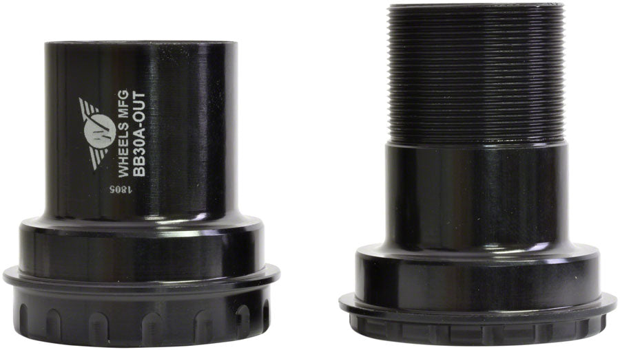 Wheels Manufacturing BB30A Frame to Hollowtech II Spindle Outboard Thread Together Bottom Bracket BLK Bottom Brackets Wheels Manufacturing   