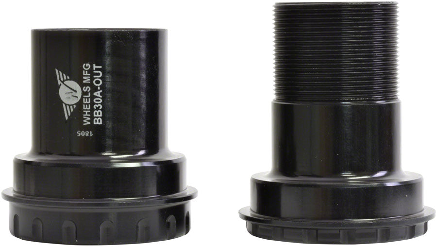 Wheels Manufacturing BB30A Frame to GXP Spindle Outboard Thread Together Bottom Bracket BLK Bottom Brackets Wheels Manufacturing   